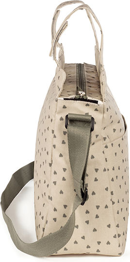 Τσάντα Αλλαξιέρα Poppy Olive Hearts | Walking Mum 1120800320