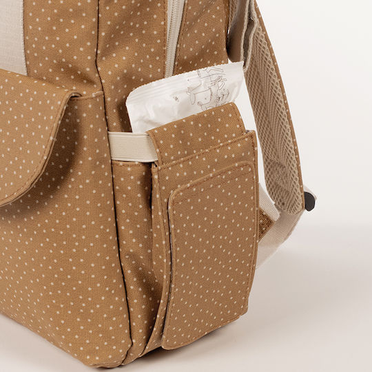 Backpack Changing Bag Poppy Cinnamon Polka Dot | Walking Mum 112080323