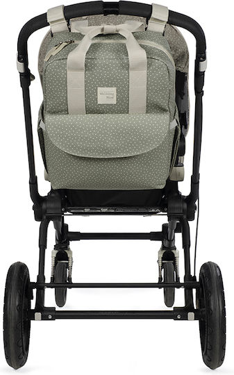 Backpack Changing Bag Poppy Olive Polka Dot | Walking Mum 1120800322