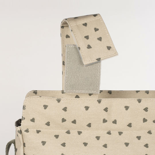 Τσάντα Αλλαξιέρα Poppy Olive Hearts | Walking Mum 1120800320