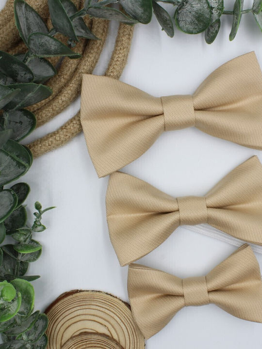 JFashion Kids' Fabric Bow Tie Beige