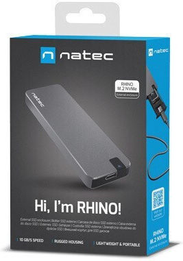 Natec Rhino Carcasă pentru unitate de hard disk M.2 SATA III NVME în culoarea Gri NKZ-1953