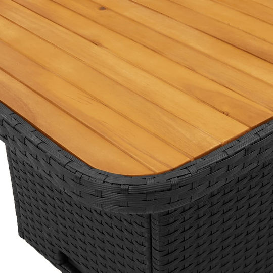 Garten- und Outdoor-Möbelsets Typsatz Speisesaal 2 Stück Schwarz mit Kissen