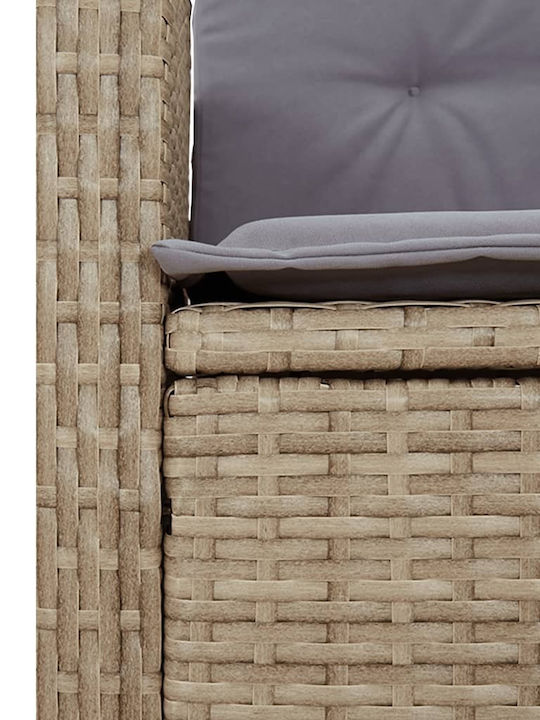 Garden & Outdoor Furniture Sets Dining Room 2 Pieces Beige with Pillows