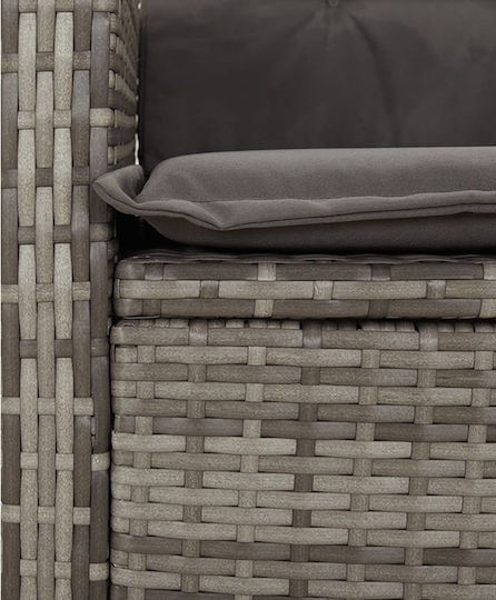 Garten- und Outdoor-Möbelsets 2 Stück Grau mit Kissen