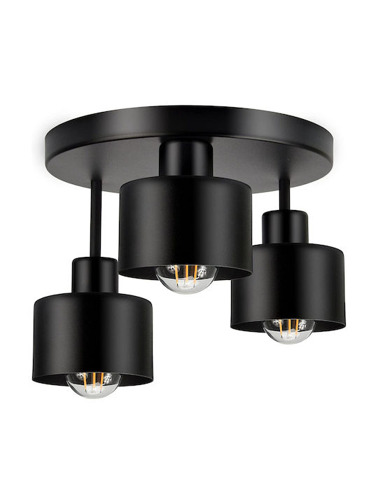 Adviti Pendant Light Black with Socket E27 35x23x35cm