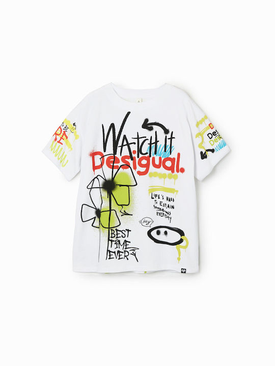 Desigual Kids Blouse Short Sleeve White