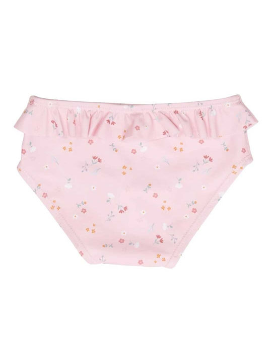 Cl3-81555 Little Dutch Kinder-Bikini-Badeanzug mit Volleyball und kleinen rosa Blumen