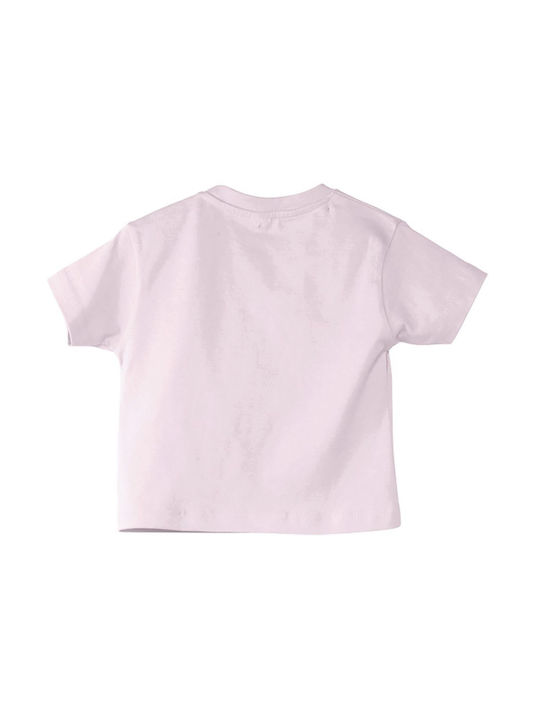 Παιδικό T-shirt Κοντομάνικο Creamy Pink Born To Ride With My Daddy