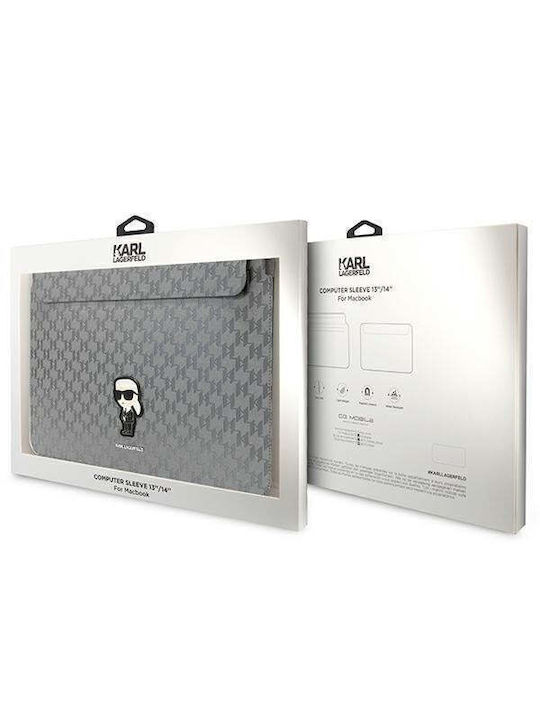 Karl Lagerfeld Saffiano Monogram Ikonik Τσάντα για Laptop 14" σε Μαύρο χρώμα