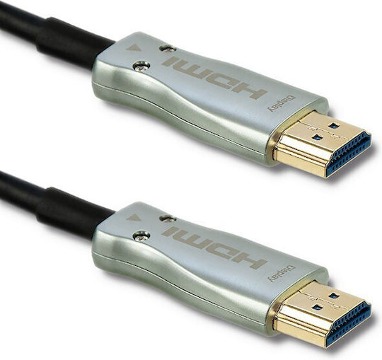 Qoltec HDMI 2.0 Премиум Високоскоростен 4K 60Hz HDR HDMI Кабел HDMI Мъжки - HDMI Мъжки 20м Сив