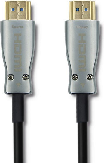 Qoltec HDMI 2.0 Премиум Високоскоростен 4K 60Hz HDR HDMI Кабел HDMI Мъжки - HDMI Мъжки 20м Сив
