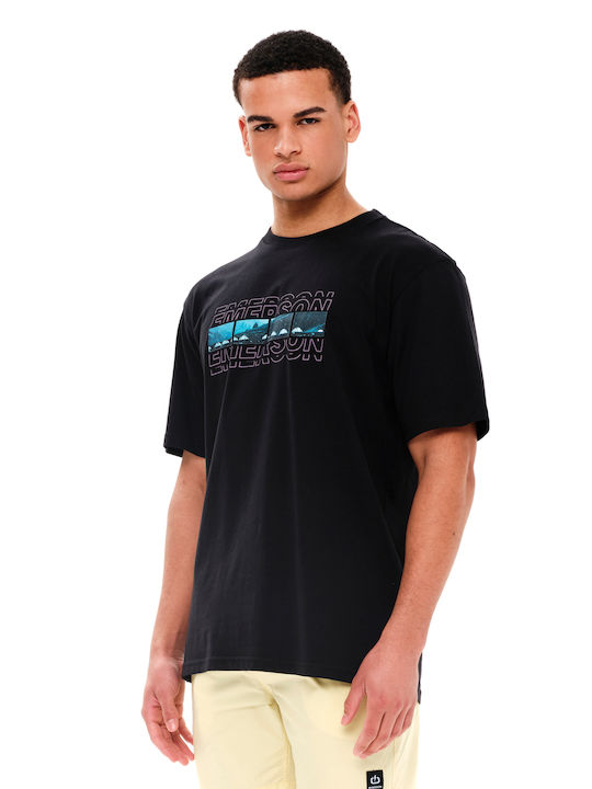 Emerson Herren T-Shirt Kurzarm Schwarz