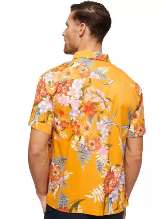 Superdry D4 Ovin Hawaiian Shirt M4010353a-2dw-anemone Yellow