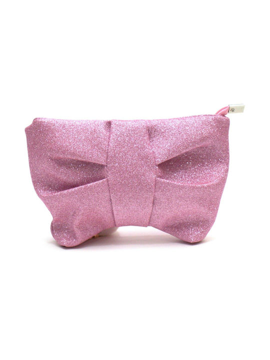 Yuko B: Geantă de umăr Moon Design Bows-Ros cu praf de aur