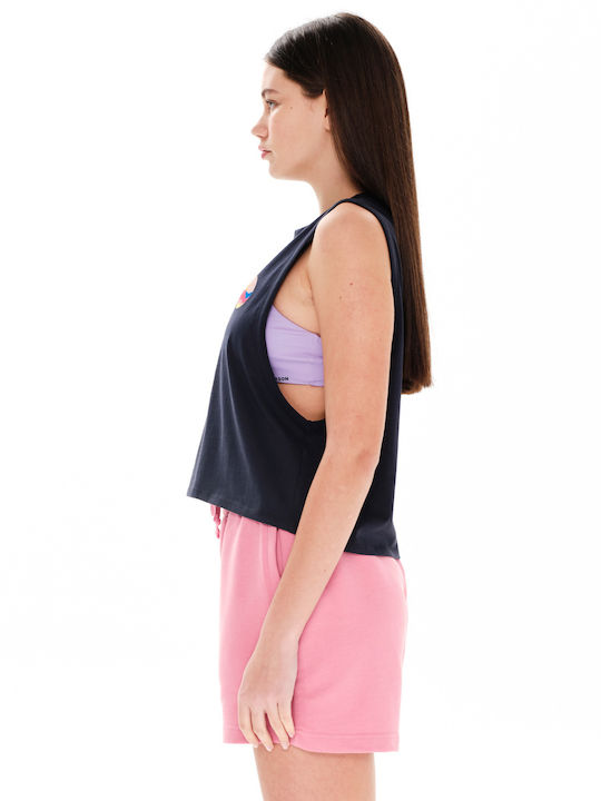 Women's Summer Crop Top Cotton Sleeveless Black