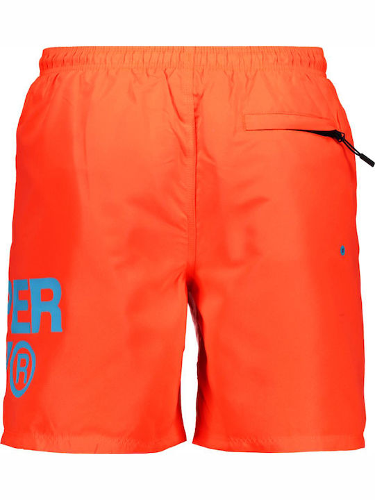 M D3 Men's Swimwear Shorts Red with Patterns