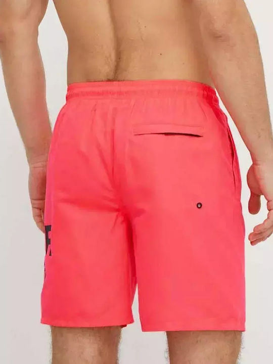 Superdry Herren Badehose Shocking Pink Drucken