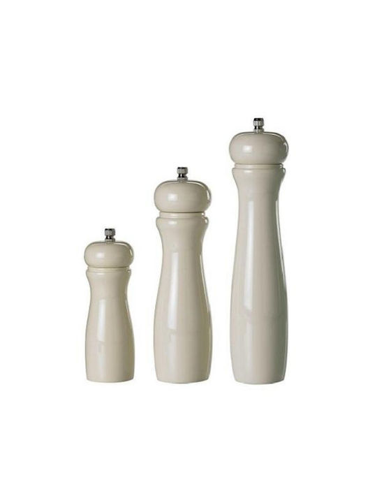Leone Set Manual Râșnițe Condimente din Lemn în Culoare Alb 25cm 1buc