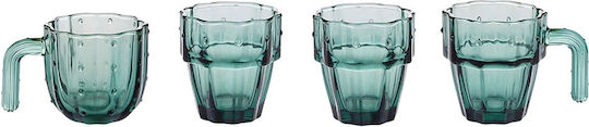 Alpina Appliances Set Brillen Wasser Glas Grüne 240ml 4Stücke