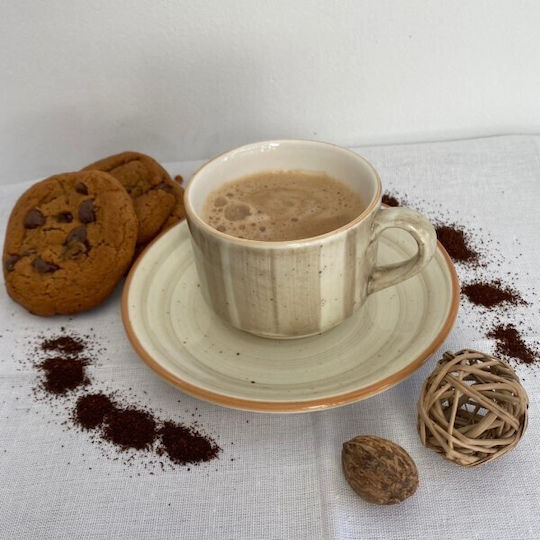 Bonna Φλιτζάνι Cappuccino από Πορσελάνη Καφέ 180ml