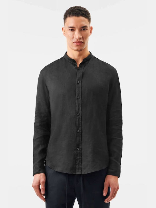 Drykorn Men's Shirt Linen Black