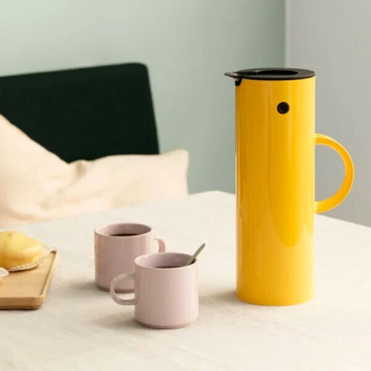 Stelton Κανάτα Θερμός Γυάλινο 1lt Κίτρινο