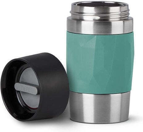 Tefal Compact Mug Glass Thermos Stainless Steel 300ml Green