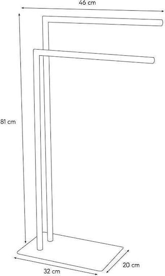 Sealskin Поставка за дрехи Баня Двоен ​45x80см Сребрист