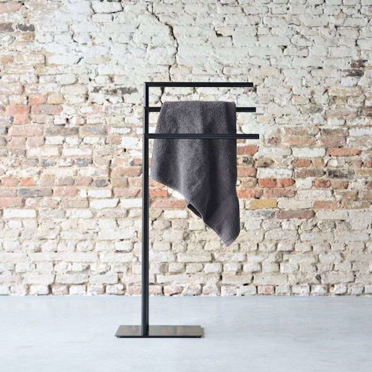 Sealskin Triple Floor Standing Bathroom Freestanding Towel Rack ​49x90cm Black