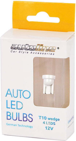 Autoline Λάμπες Αυτοκινήτου Wedge Canbus T10 LED Λευκό 12V 2τμχ