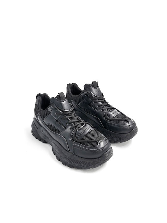 Plato Γυναικεία Chunky Sneakers Μαύρο