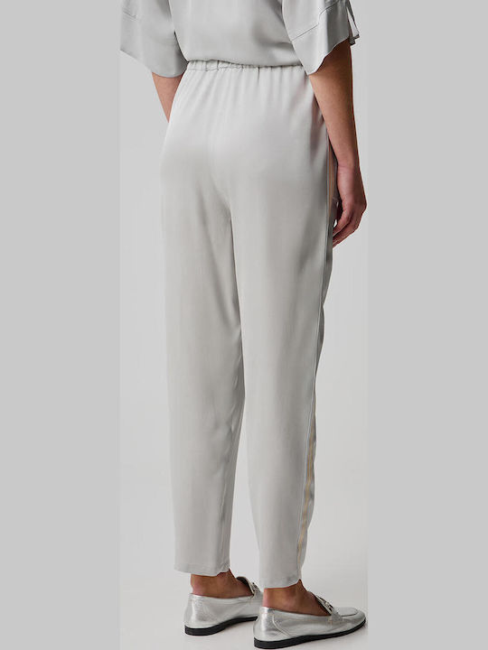 Bill Cost Satin-Hose mit dekorativem Besatz in Grau