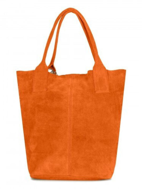 J&A Bags Leder Damen Tasche Schulter Orange