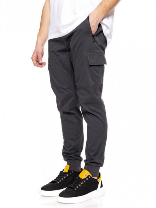 Splendid Men's Cargo Trousers with Ribbon Grey 51-241-013