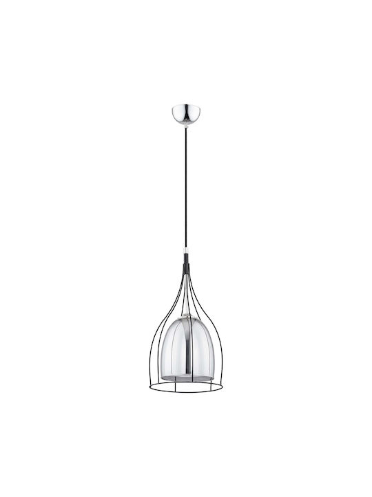 Adviti Lustră Negru cu Dulie E27 85cm.
