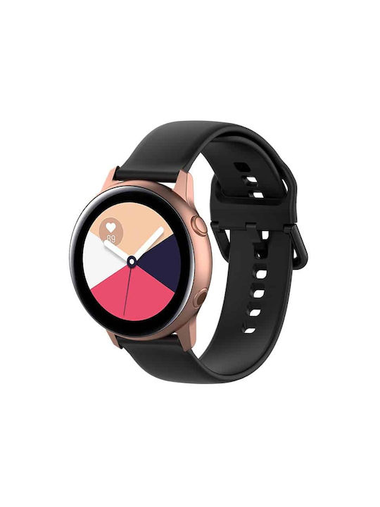 Compatible Edman Strap Samsung Galaxy Watch Active 1/2/3, 20mm, L, Black