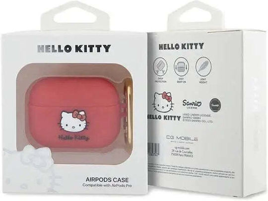 Hello Kitty Калъф в Червен цвят за Apple AirPods Pro
