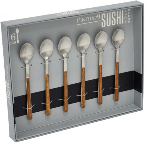 Pintinox Set de Linguri Desert / Înghețată Inoxidabile Maro 6buc