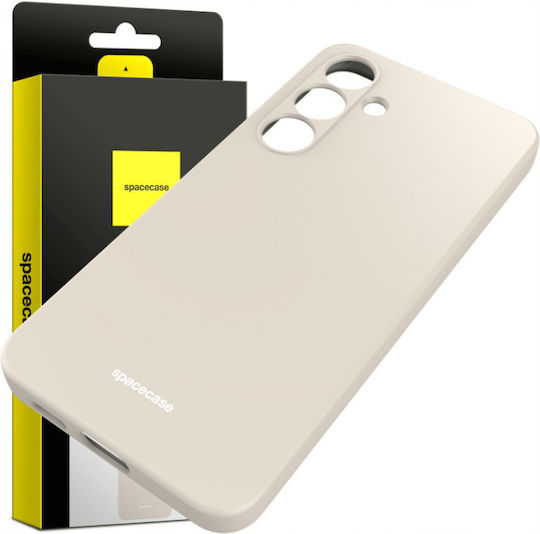Spacecase Silicone Umschlag Rückseite Silikon Beige (Galaxy S24)