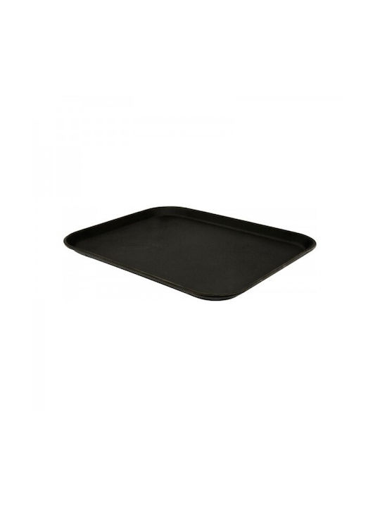 Stalgast Plastic Dreptunghiular Tavă de Servire Antiderapant cu Mânere în Culoare Negru 65x45cm 1buc