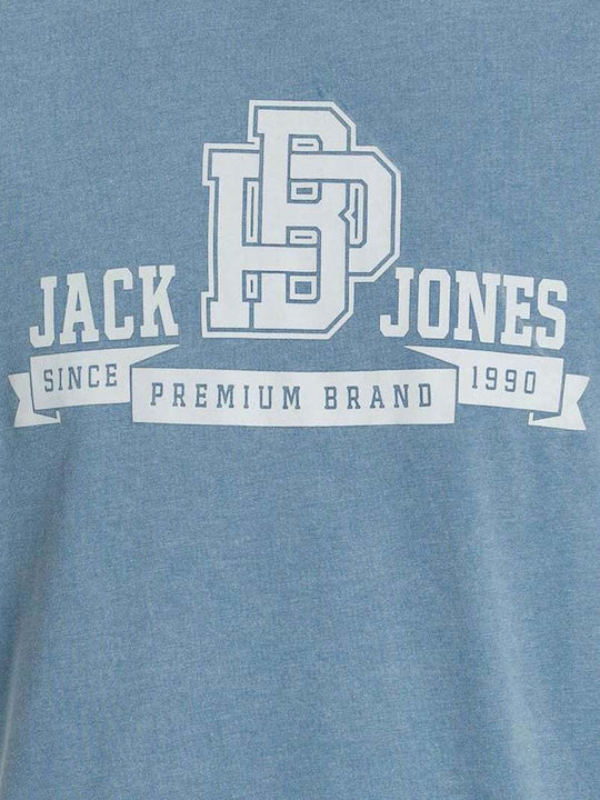 Jack & Jones Ανδρικό T-shirt Κοντομάνικο Γαλάζιο