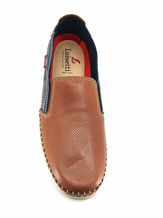Luisetti 29505 (piele cognac) Mocasini pentru bărbați