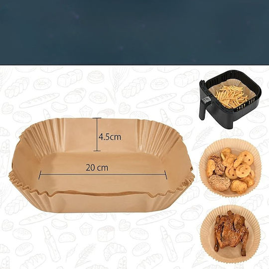 Αντικολλητικά Χαρτιά για Air Fryer 20x20εκ. 50τμχ
