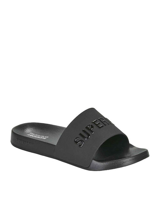 Superdry Slides Μαύρα
