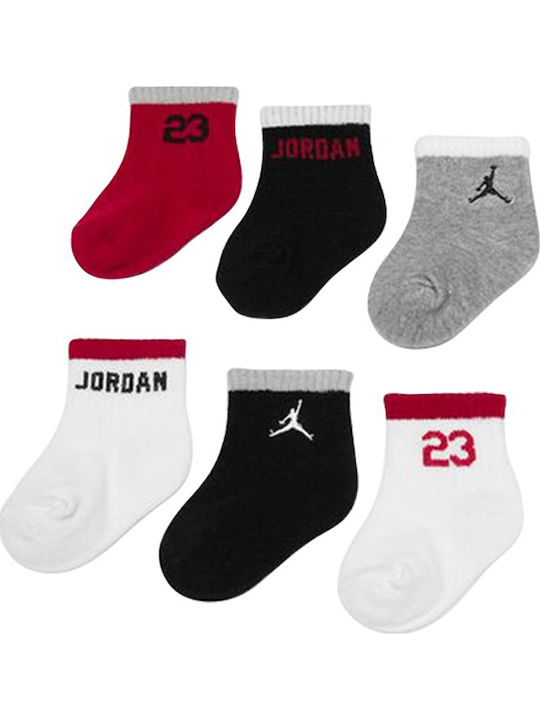 Jordan Αντιολισθητικά Παιδικά Σοσόνια Μαύρο 6 Ζευγάρια