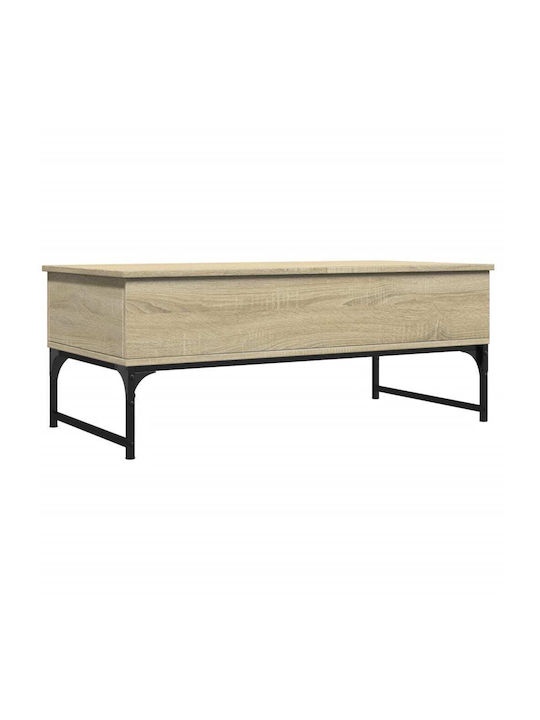Rechteckiger Zentraler Kaffeetisch Aus Holz Mit Hebemechanismus Kaffee M100xL50xH40cm
