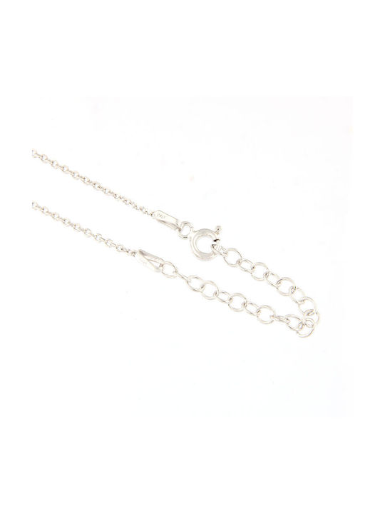 Damen Silber Monogramm (t) mit Kette 925.