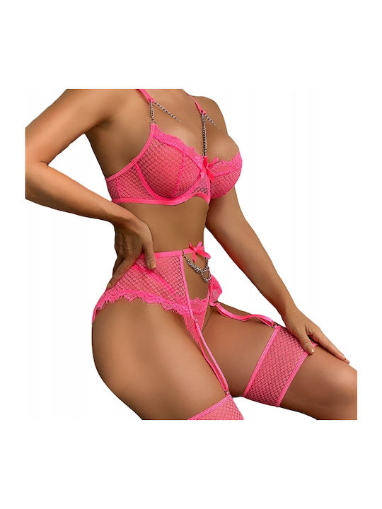 Beautiful Women's Lingerie Straight Banded Banded Banded String Pink S