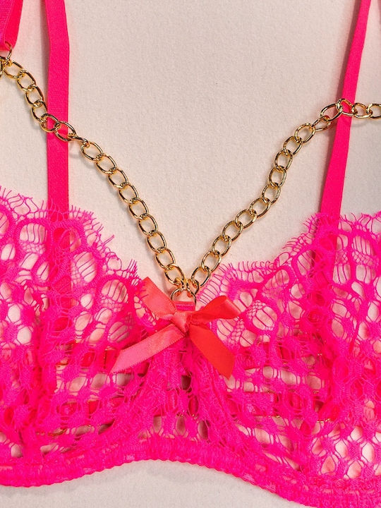 Beautiful Women's Lingerie Bras String Banded Brands Pink M